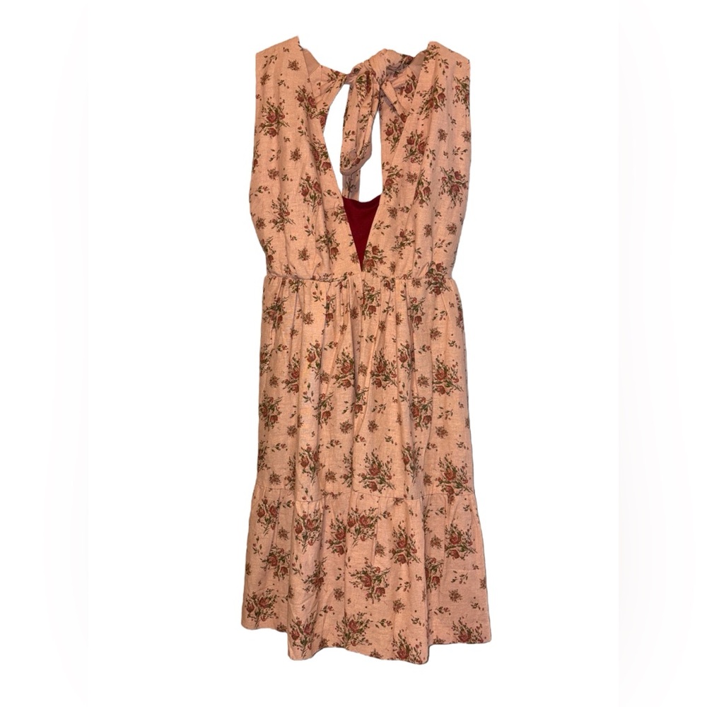 House of Harlow 1960 Floral Peach Dress large